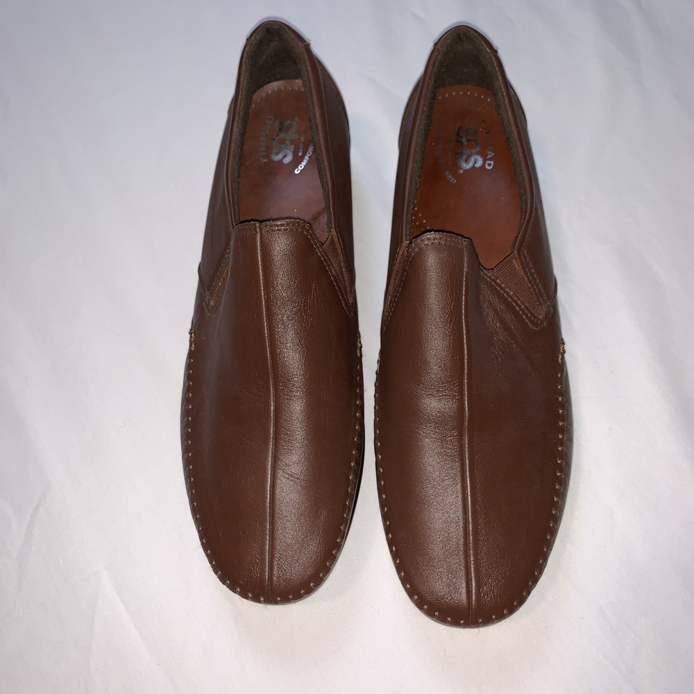 SAS Women's Brown Tripad Comfort Dream Loafer Slip-On Moccasin Shoes, Size 11M